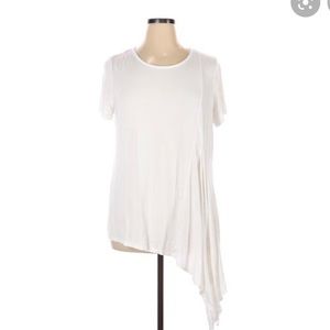 SET OF 2!!! Size  22 24 LANE BRYANT ASYMMETRICAL WHITE TOPS LANE BRYANT SHIRTS